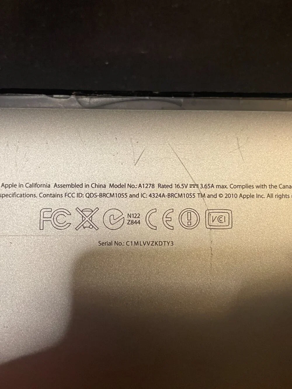 Macbook pro a1278